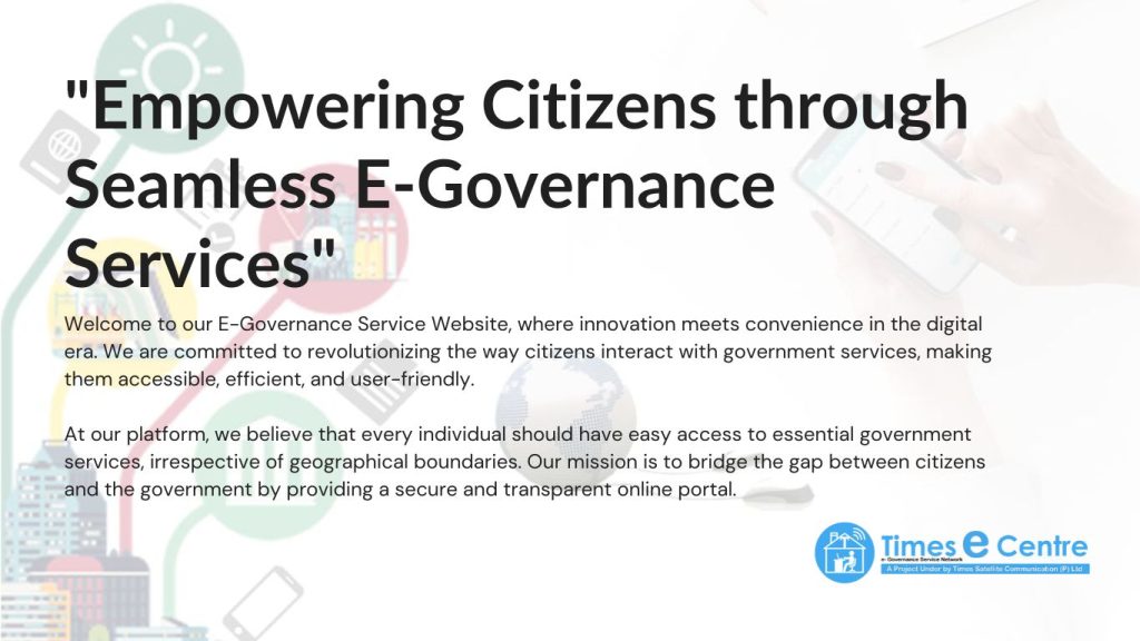 Empowering Citizens through Seamless E-Governance Services
